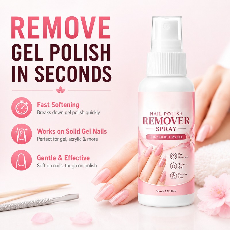 Nail Art Ideas - Spray Dissolvant pour Ongles, Liquide Dissolvant