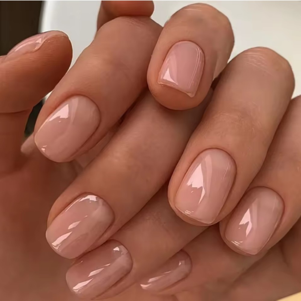 Nail Art Ombre Pink - 24 faux ongles ovales courts roses