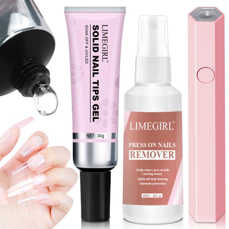 Nail Art Ideas - Gel adhésif transparent pour ongles, 30g,
