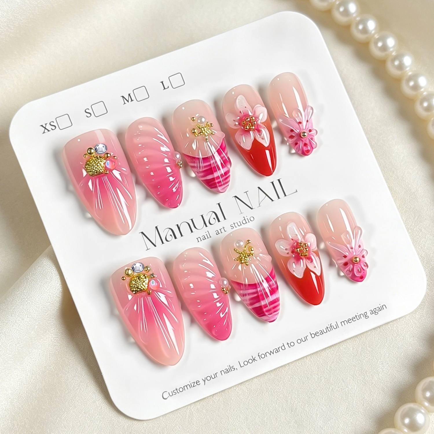 1 Boîte de faux ongles en acry - Nail Art Ombre Pink avis et prix