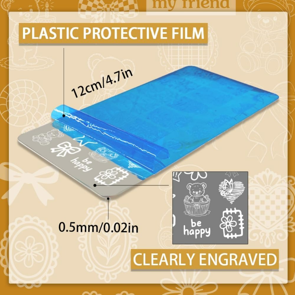 3 pièces de plaques de stampin - Nail Art Love avis et prix