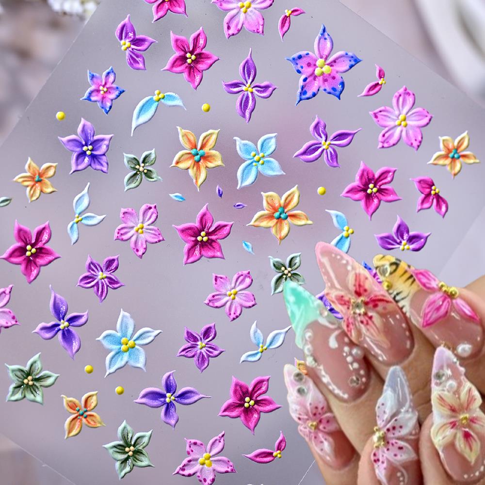 1 pièce Autocollants 5D en rel - Nail Art Ombre Pink avis et prix