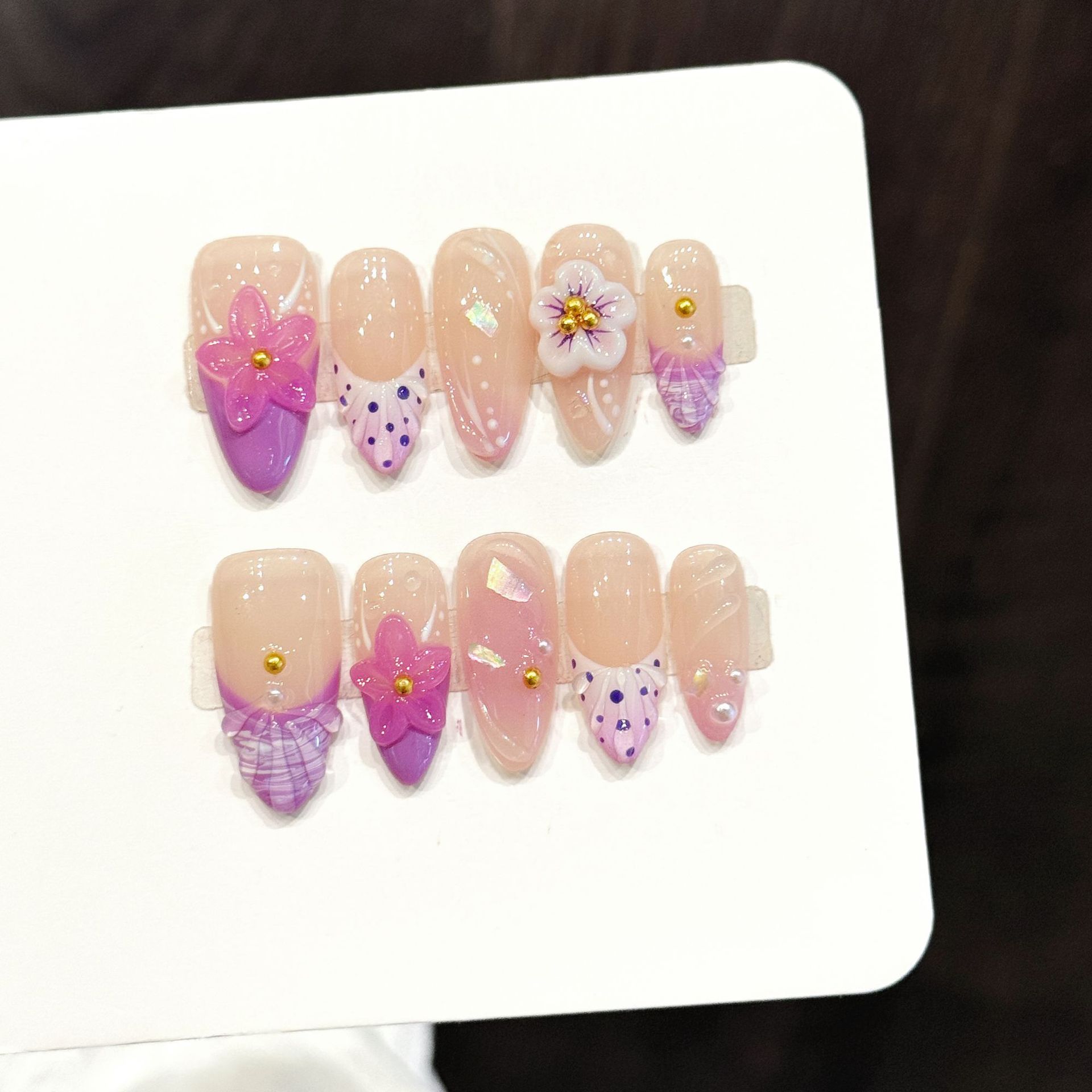Lot de 10 faux ongles d'été ad - Nail Art Love avis et prix
