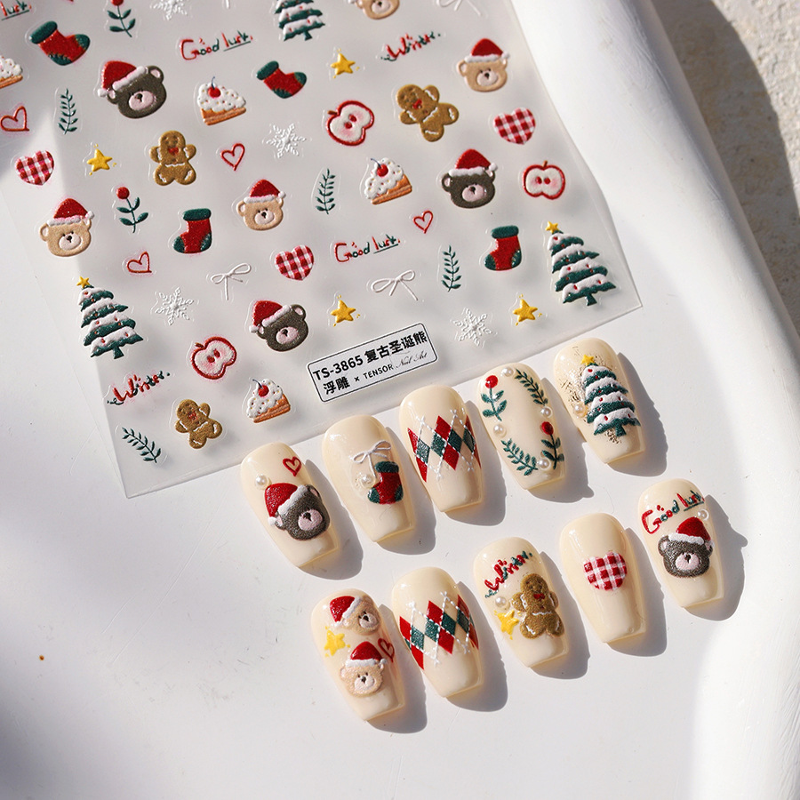 Autocollants pour ongles ours  - Nail Art Xmas Tree avis et prix