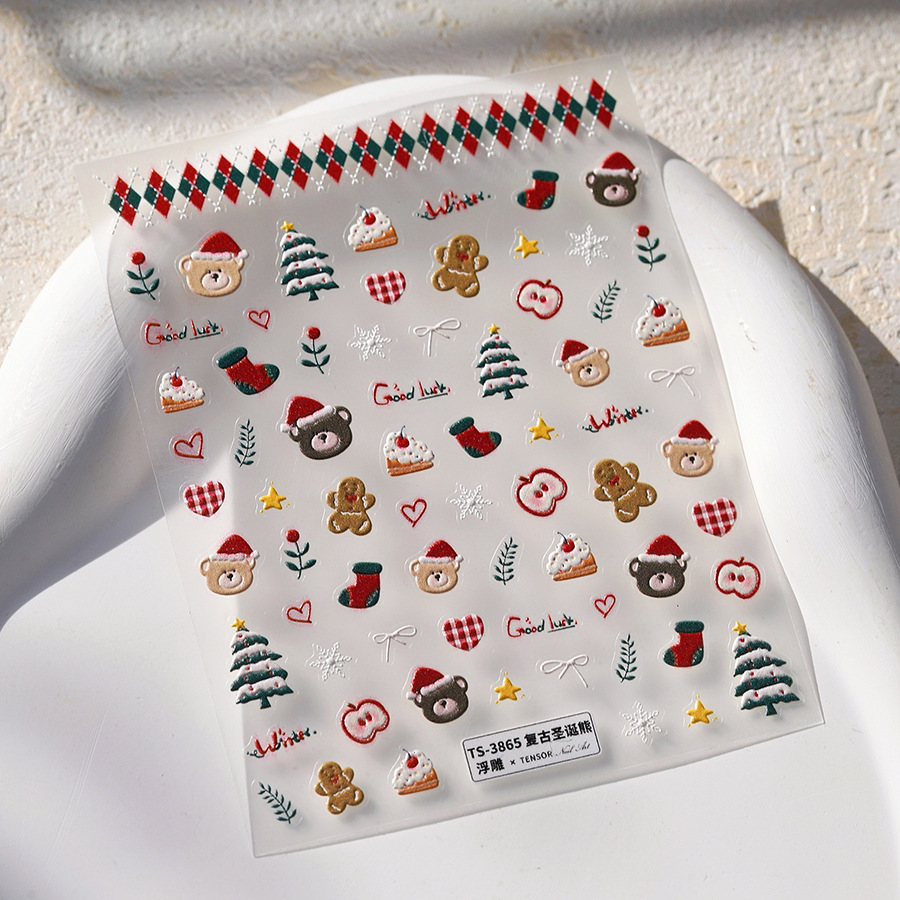Autocollants pour ongles ours  - Nail Art Xmas Tree avis et prix