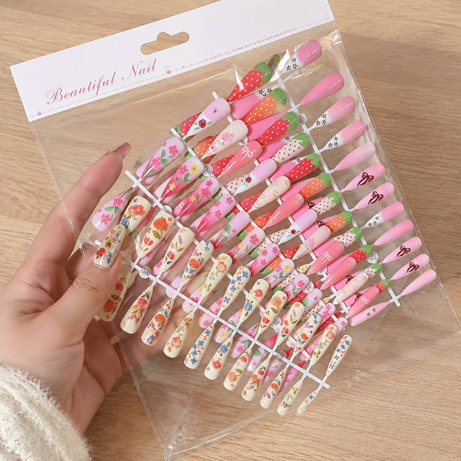 1 paquet de faux ongles à pres - Nail Art Ombre Pink avis et prix