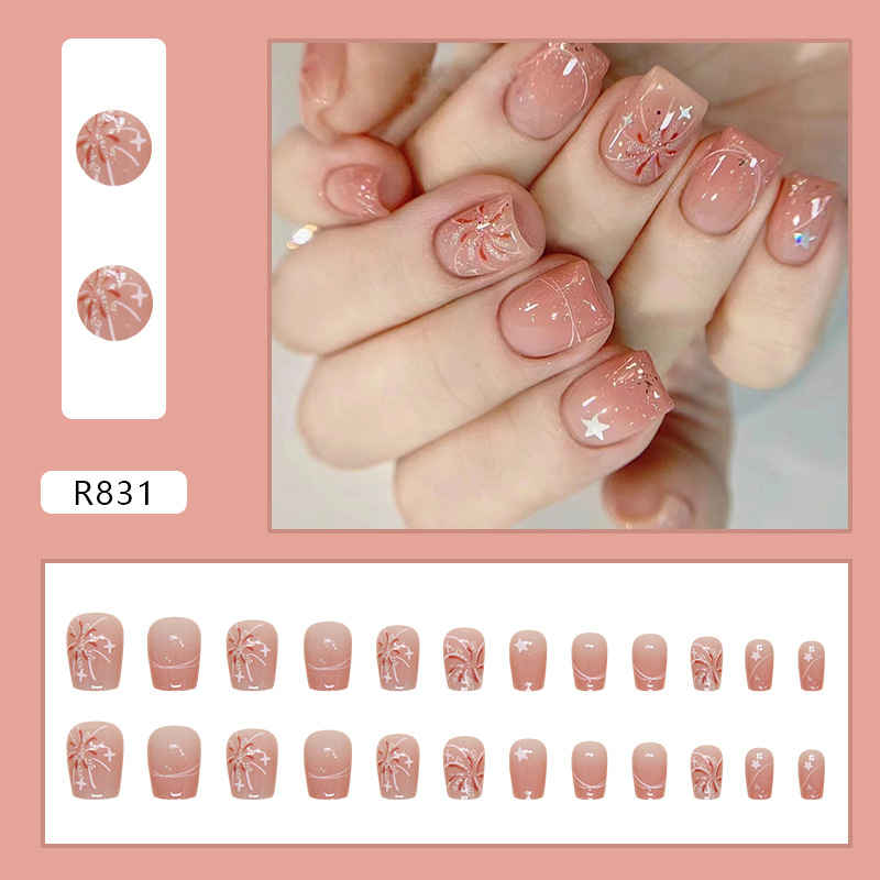 Faux ongles courts roses à pre - Nail Art Ombre Pink avis et prix