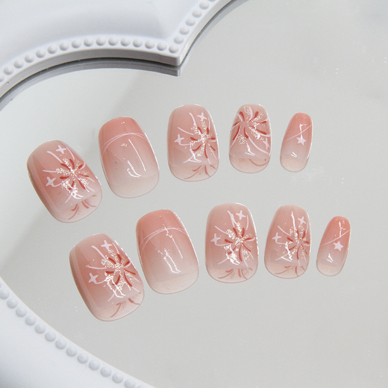 Faux ongles courts roses à pre - Nail Art Ombre Pink avis et prix