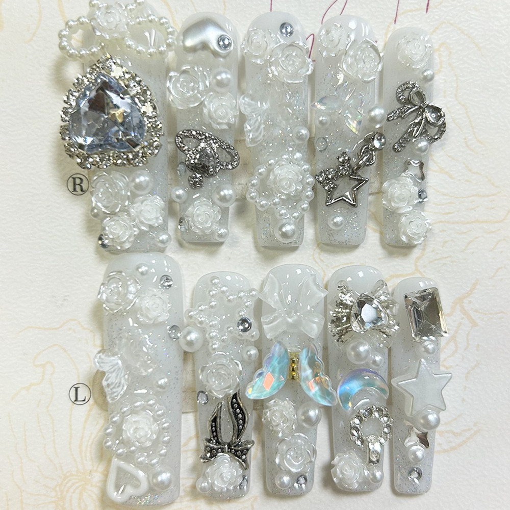 10PCS Faux Ongles à Presser Fa - Nail Art Love avis et prix