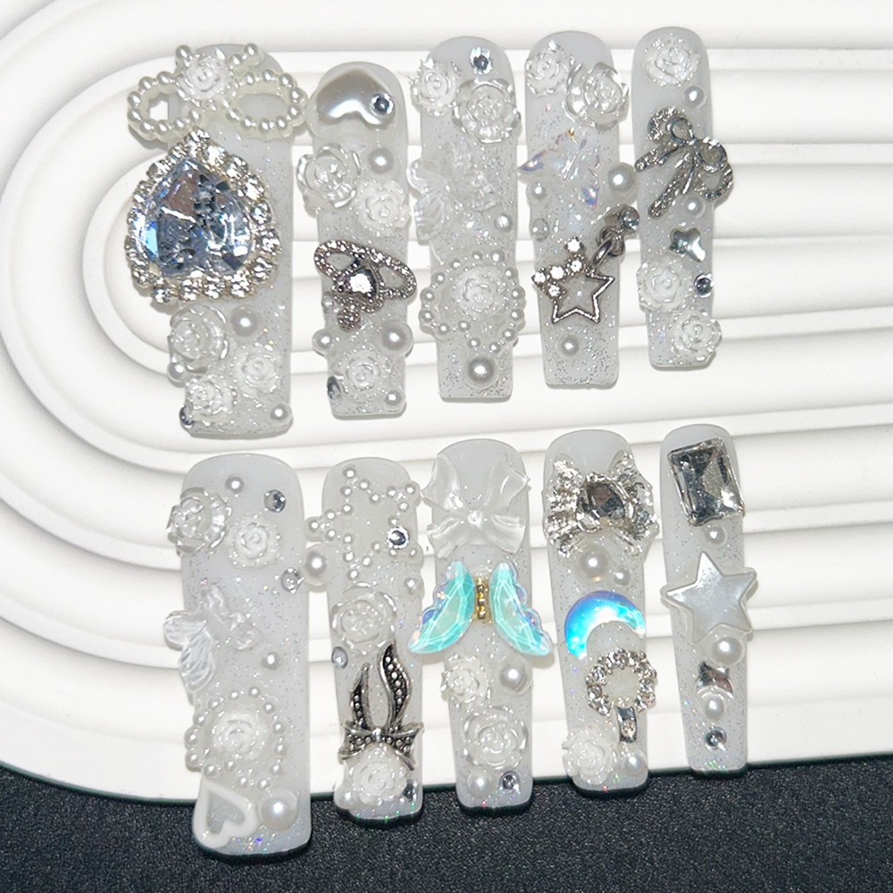 10PCS Faux Ongles à Presser Fa - Nail Art Love avis et prix
