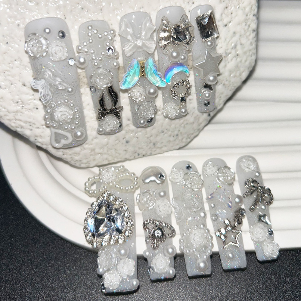 10PCS Faux Ongles à Presser Fa - Nail Art Love avis et prix