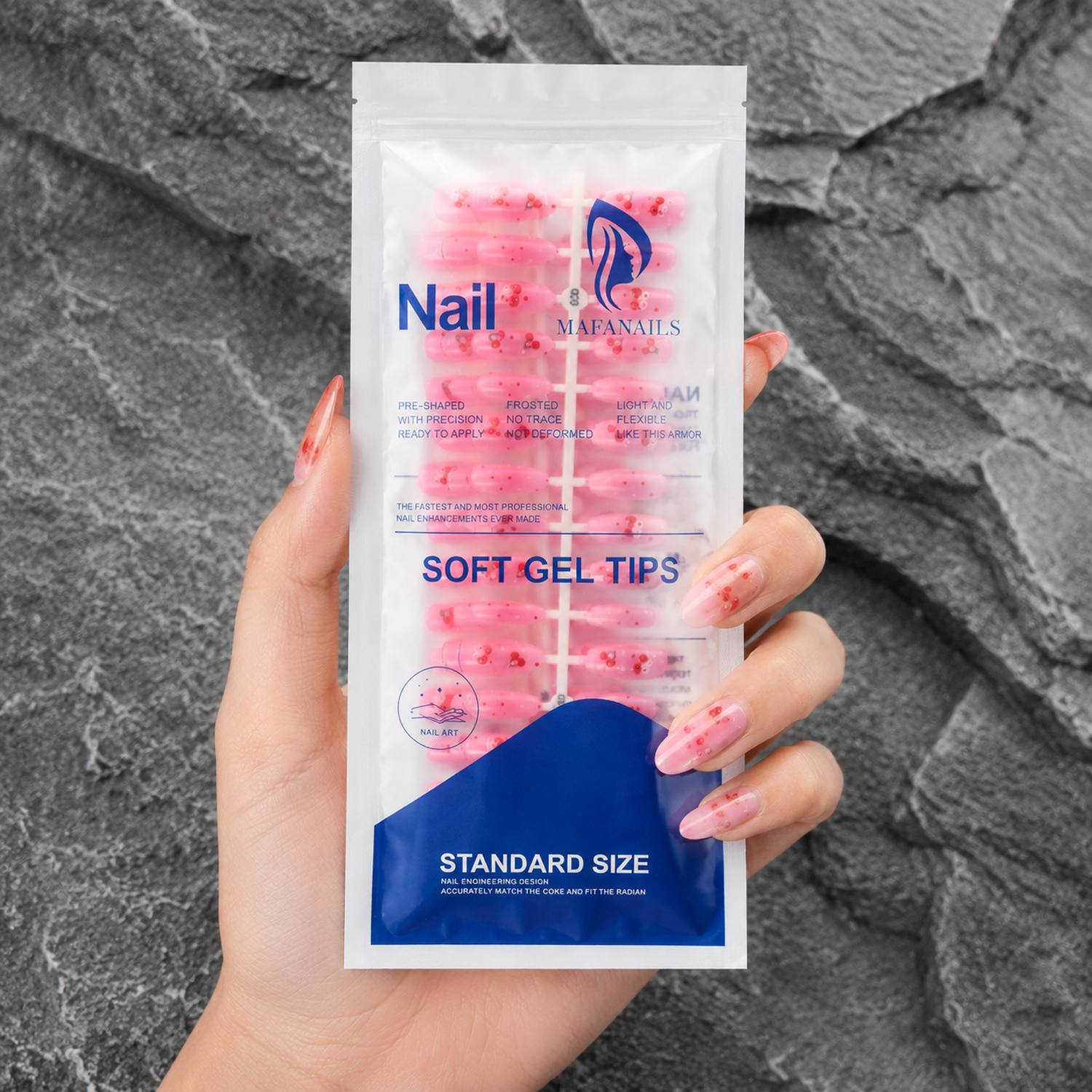 1 paquet de faux ongles à pres - Nail Art Ombre Pink avis et prix