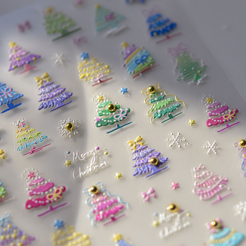 Autocollants 5D en Relief pour - Nail Art Xmas Tree avis et prix